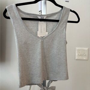 Jack by BB Dakota Black and White Striped Tank Top